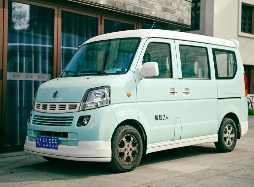 suzuki van parked in nanjing city street